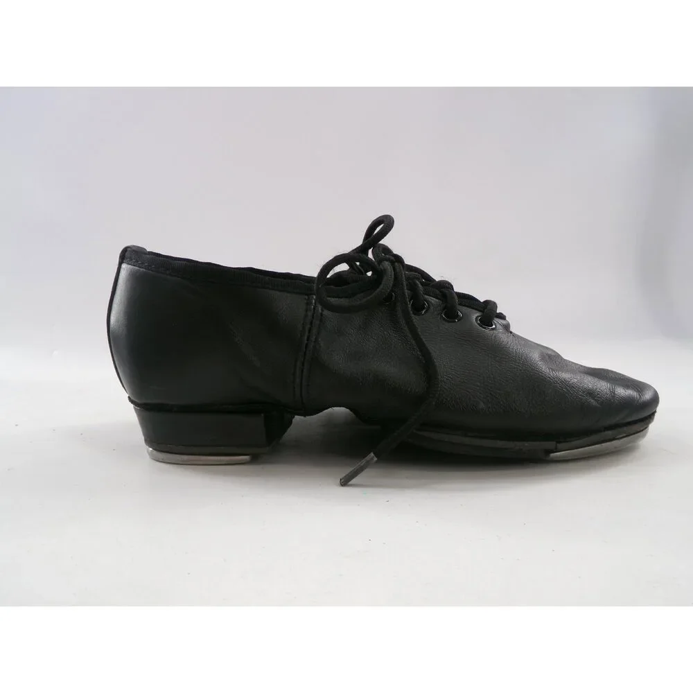 Pre-Owned Dance Oxford Tap Shoes 4M Youth Revolution 501R Black Split Sole